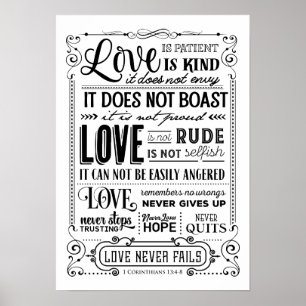 Corinthians Quote Poster. Poster