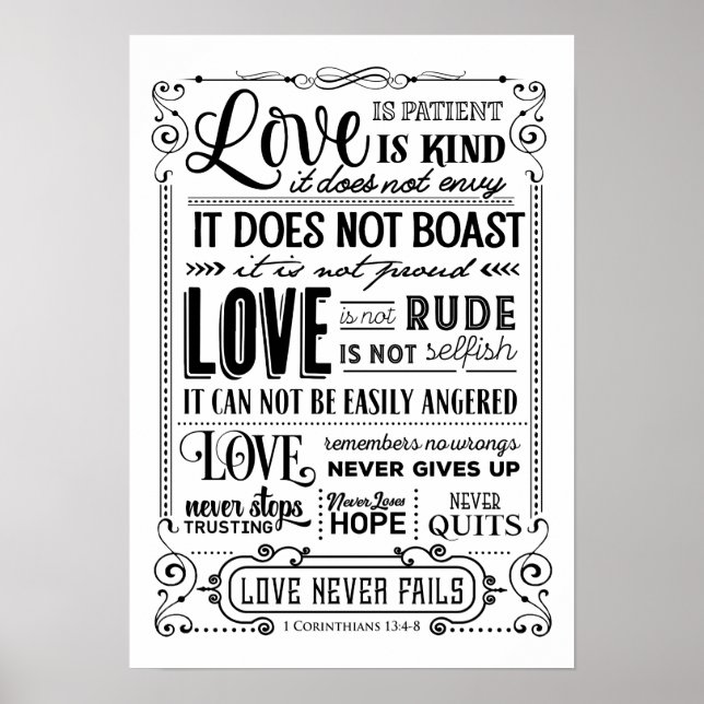 Corinthians Quote Poster. Poster (Framsidan)