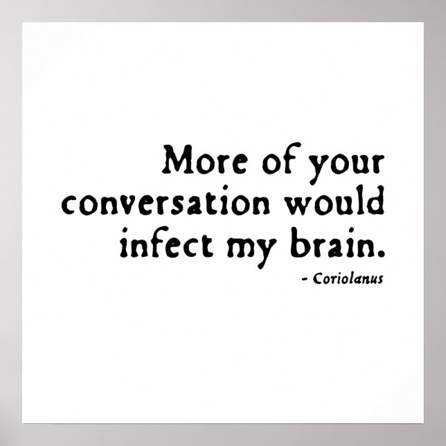 Coriolanus Insult (16thC version) Poster (Framsidan)