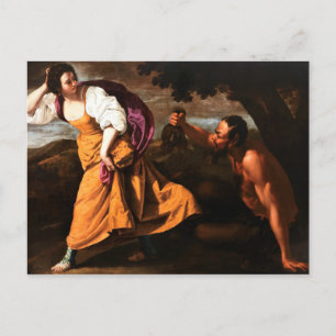 Corisca och Satyr - Artemisa Gentileschi Vykort