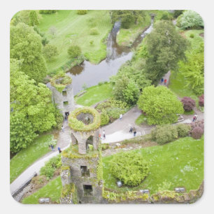 Cork, Irland. Det ökända Blarney Castle Fyrkantigt Klistermärke