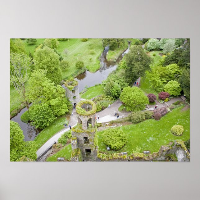Cork, Irland. Det ökända Blarney Castle Poster (Framsidan)