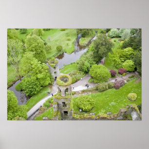 Cork, Irland. Det ökända Blarney Castle Poster