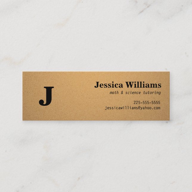 Corkboard telefonkort mini visitkort (Framsida)