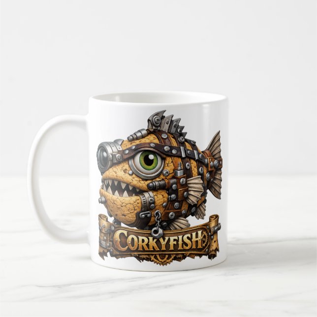 Corky fisk kaffemugg (Vänster)