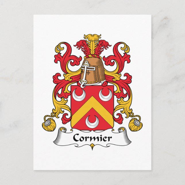 Cormier Family Crest Vykort (Framsida)