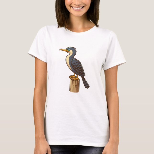 Cormorant bird Womens Basic T-Shirt (Framsida)