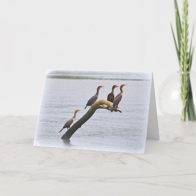Cormorant Notecard Kort (Framsida)