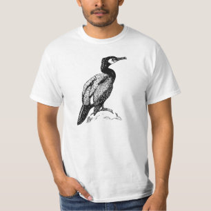 Cormorantfågelkonst T-shirt