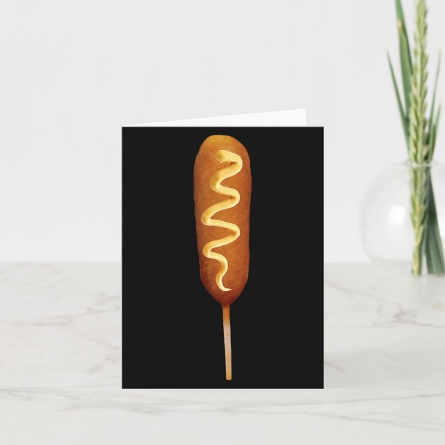 Corn Dog Älskare Halloween Kostym Kort (Framsida)