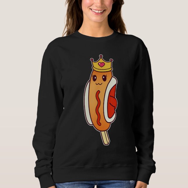 Corn Dog Queen   Foodie T Shirt (Framsida)