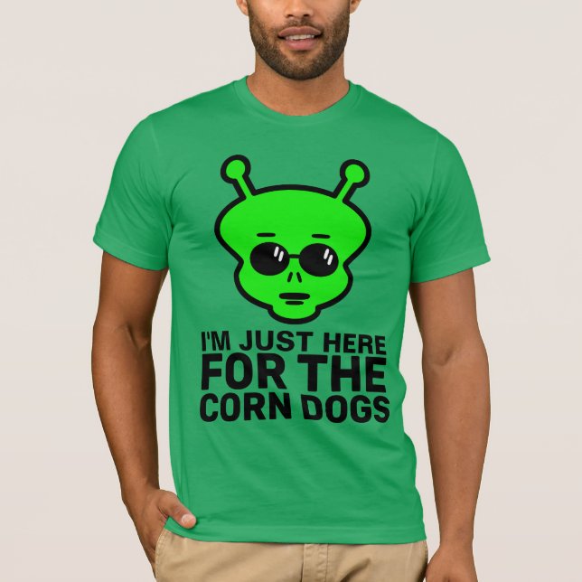 CORN DOG UTLANDISKA T-SHIRTAR T SHIRT (Framsida)