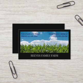 Corn Farmer Wheat Agricultural Business Cards Visitkort