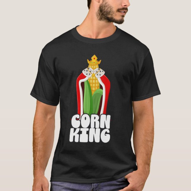 Corn King Corn Sweetcorn KindAwesome T Shirt (Framsida)