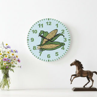 Corn Kitchen Wall Clock Stor Klocka