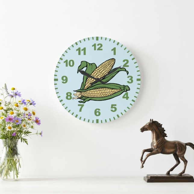 Corn Kitchen Wall Clock Stor Klocka (Corn kitchen wall clock.)