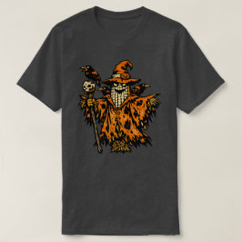 Corn Scarecrow Commander — Halloween Warrior Retro T Shirt