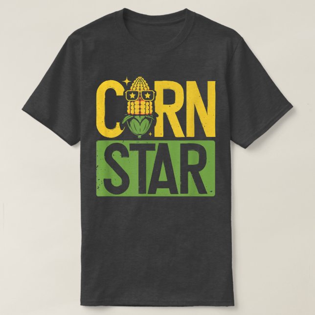 Corn Star Funny Farmer Farming Lover  T Shirt (Design framsida)