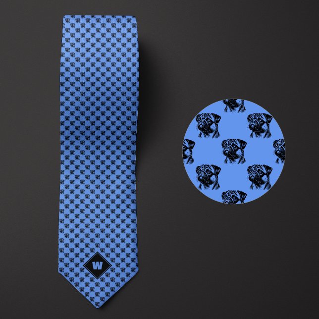 CornblomBlue Pug Mönster Slips (Skapare uppladdad)