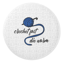 Cornblomma Blue Crochet Fast, Die Warm Knopp