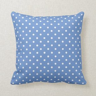 Cornblomma Blue med vit Polka dots Kudde