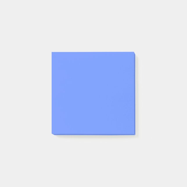 Cornblomma Blue Solid Plain Post-it Block (Framsida)