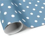 Cornblomma Blue | Vita Polka-rotationsvarv Papper Presentpapper<br><div class="desc">Den här klassiska pricken från polka som omsluter papper är perfekt för dina behov av gåvor! Lägg en födelsedagspresent, babyduschgåva, möhippa, bröllop-gåva eller gåva till något annat särskilt tillfälle. Det är också ett underbart val för att slå in pappra hantverksprodukter: att slå in pappra kuvert, slå in papper buntning, slå...</div>