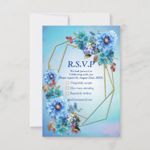 Cornblomma Blues in Watercolor OSA Kort