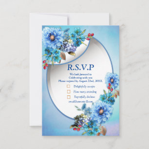 Cornblomma Blues in Watercolor OSA Kort
