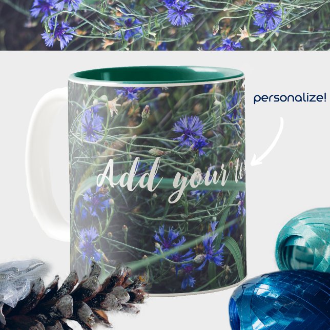 Cornblomma fält Två-Tonad mugg (Skapare uppladdad)