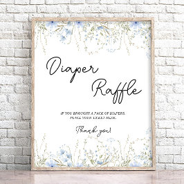 Cornblomma WildblomBaby Shower Raffle Poster