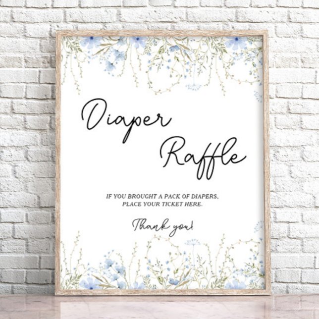Cornblomma WildblomBaby Shower Raffle Poster (Skapare uppladdad)