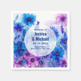 💍 Cornblommor och Lavender Elegance Pappersservett