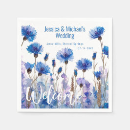 💍 Cornblommor och Lavender Elegance Pappersservett