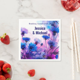 💍 Cornblommor och Lavender Elegance Pappersservett