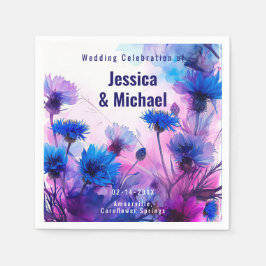 💍 Cornblommor och Lavender Elegance Pappersservett