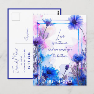 💍 Cornblommor och Lavender Elegance Vykort