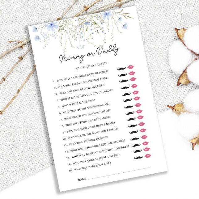 Cornblommor WildblommBaby Shower Mamma eller pappa (Skapare uppladdad)