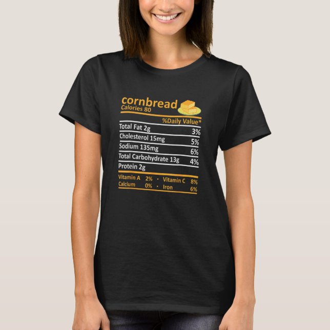 Cornbread Näringsliv Mat Thanksgiving Kostym Jul T Shirt (Framsida)