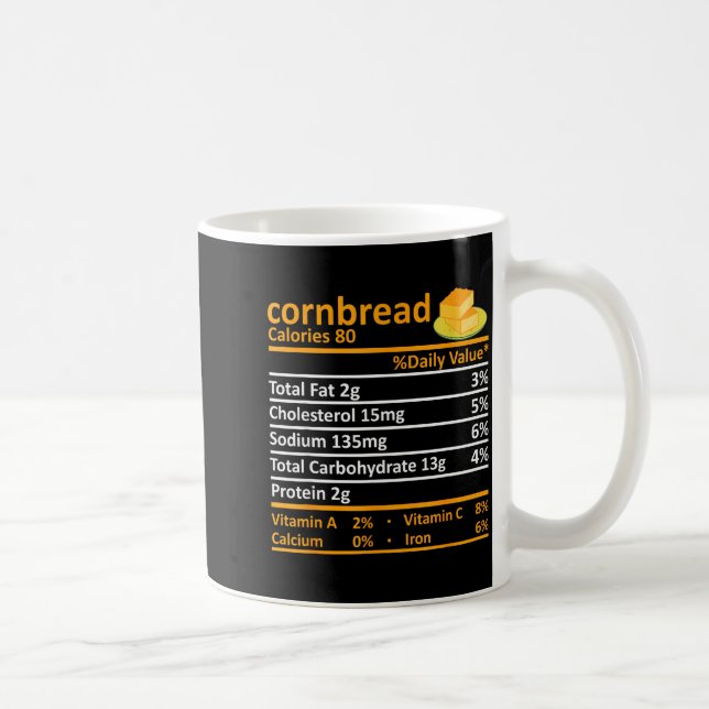 Cornbread Nutrition Food Thanksgiving Costume Chri Kaffemugg (Höger)