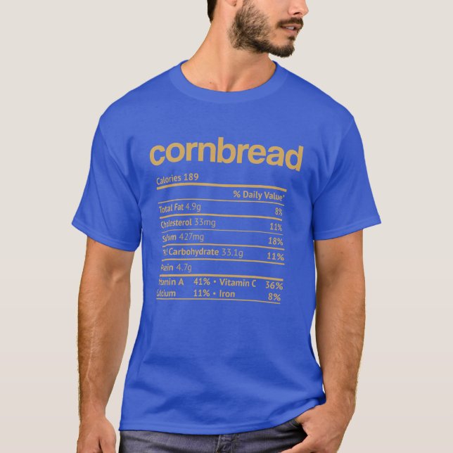 Cornbröd Näringsfaktor Fact Funny Thanksgiving Kri T Shirt (Framsida)