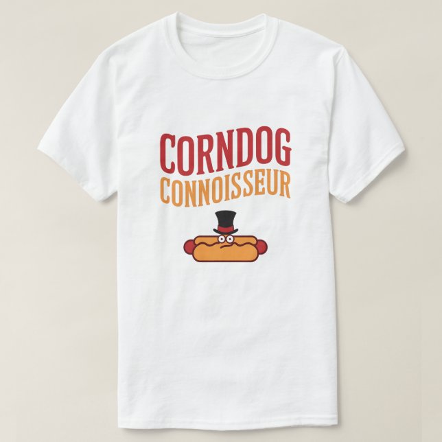 Corndog Connoisseur T Shirt (Design framsida)
