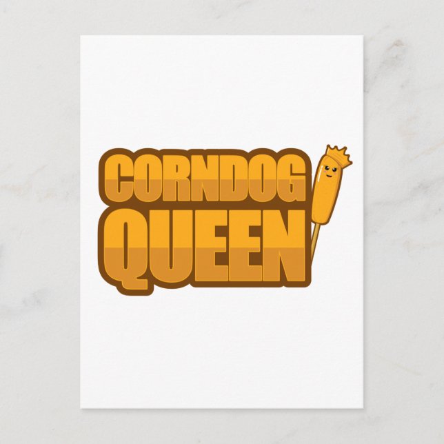Corndog Queen Maj hund älskare Gift Vykort (Framsida)