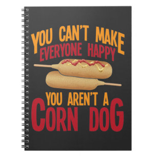 Corndog Stick Fast Food Älskare Maize hett hund Anteckningsbok