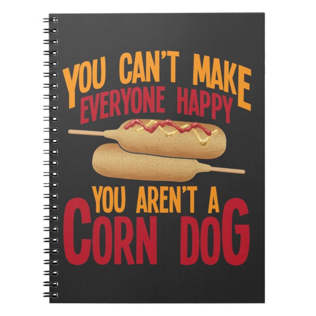 Corndog Stick Fast Food Älskare Maize hett hund Anteckningsbok (Framsidan)