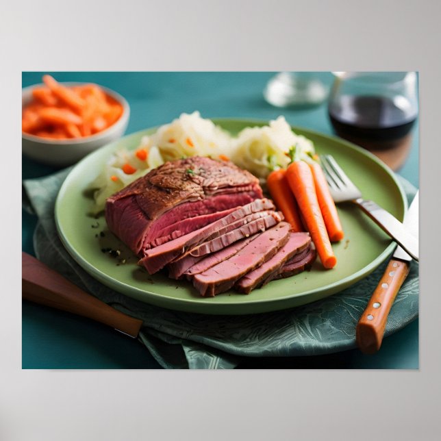 Corned beef cabbage and carrots poster (Framsidan)