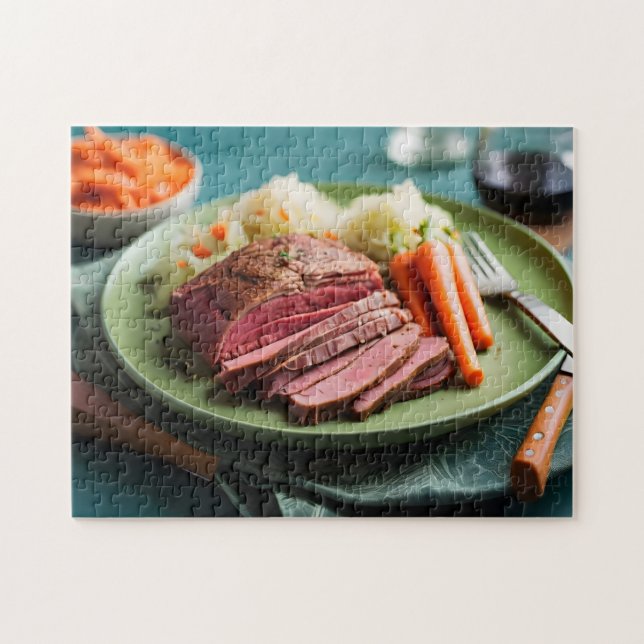 Corned beef cabbage and carrots pussel (Horisontell)