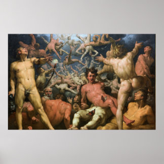 Cornelis van Haarlem - Titans Canvs fall Poster