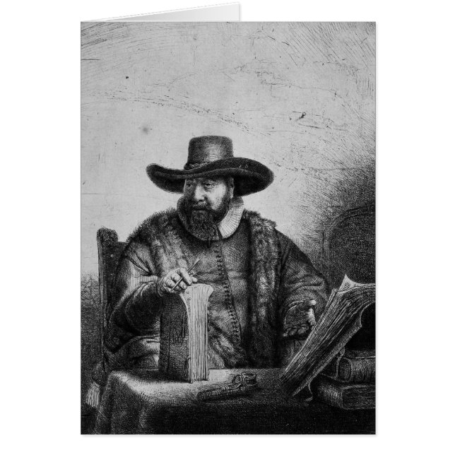 Cornelius Claesz Anslo 1640 Hälsningskort (Framsidan)