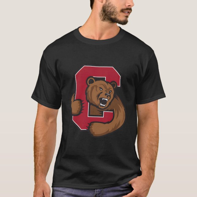 Cornell Big Red 'S Neutralt Bear Icon T Shirt (Framsida)